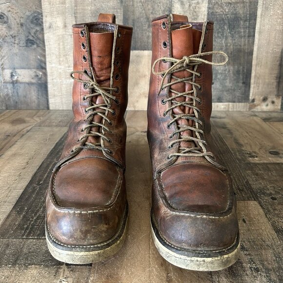 Red Wing Irish Setter Vintage Moc Toe Work Boots Mens 15 B - Picture 6 of 12